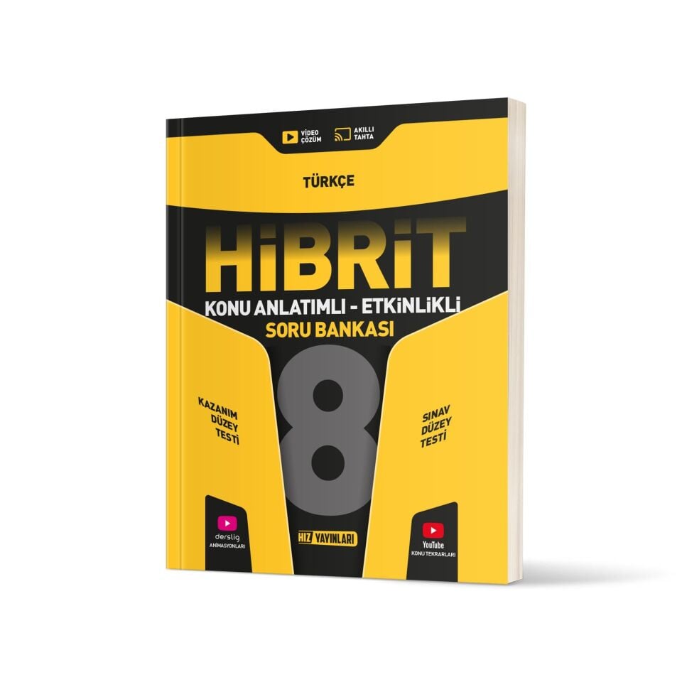 Hız Yayınları 8. Sınıf Hibrit Türkçe Soru Bankası LGS