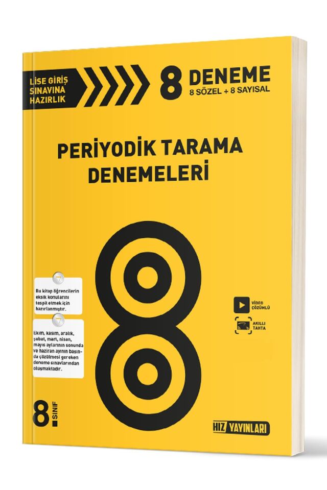Hız Yayınları 8. Sınıf Periyodik Tarama Denemeleri LGS