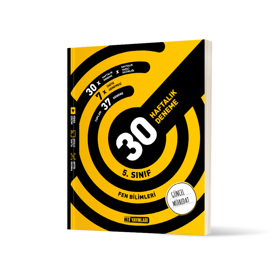 Hız Yayınları 5. Sınıf Fen Bilimleri 30 Haftalık Deneme