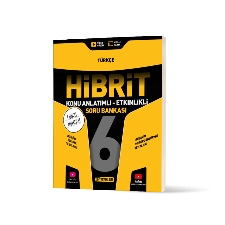 Hız Yayınları 6. Sınıf Hibrit Türkçe Soru Bankası