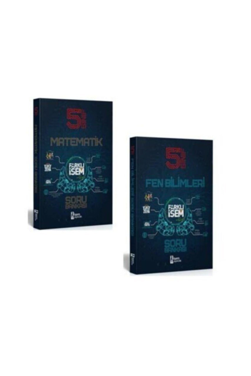 İsem Yayınları 5. Sınıf Farklı İsem Fen Bilimleri Ve Matematik Soru Bankası Seti 2021 - 2022