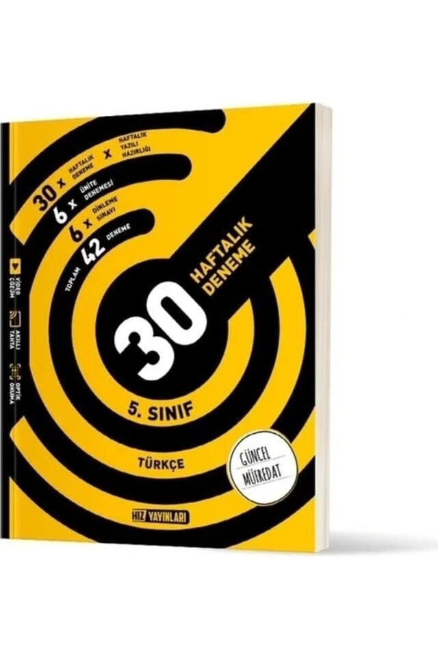Hız Yayınları 5. Sınıf Türkçe Haftalık Deneme