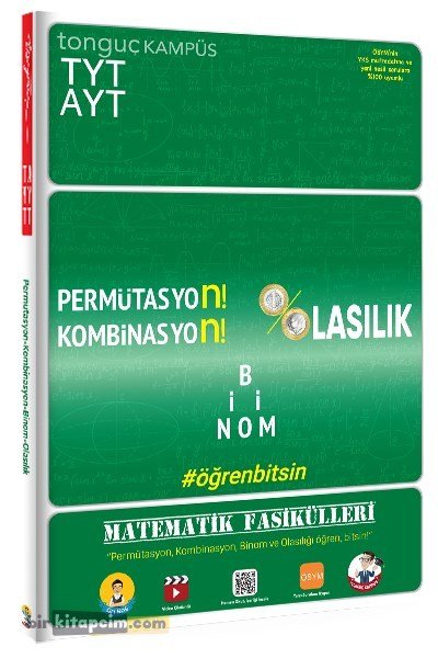 Tonguç Akademi Yayınları TYT AYT Permütasyon Kombinasyon Olasılık