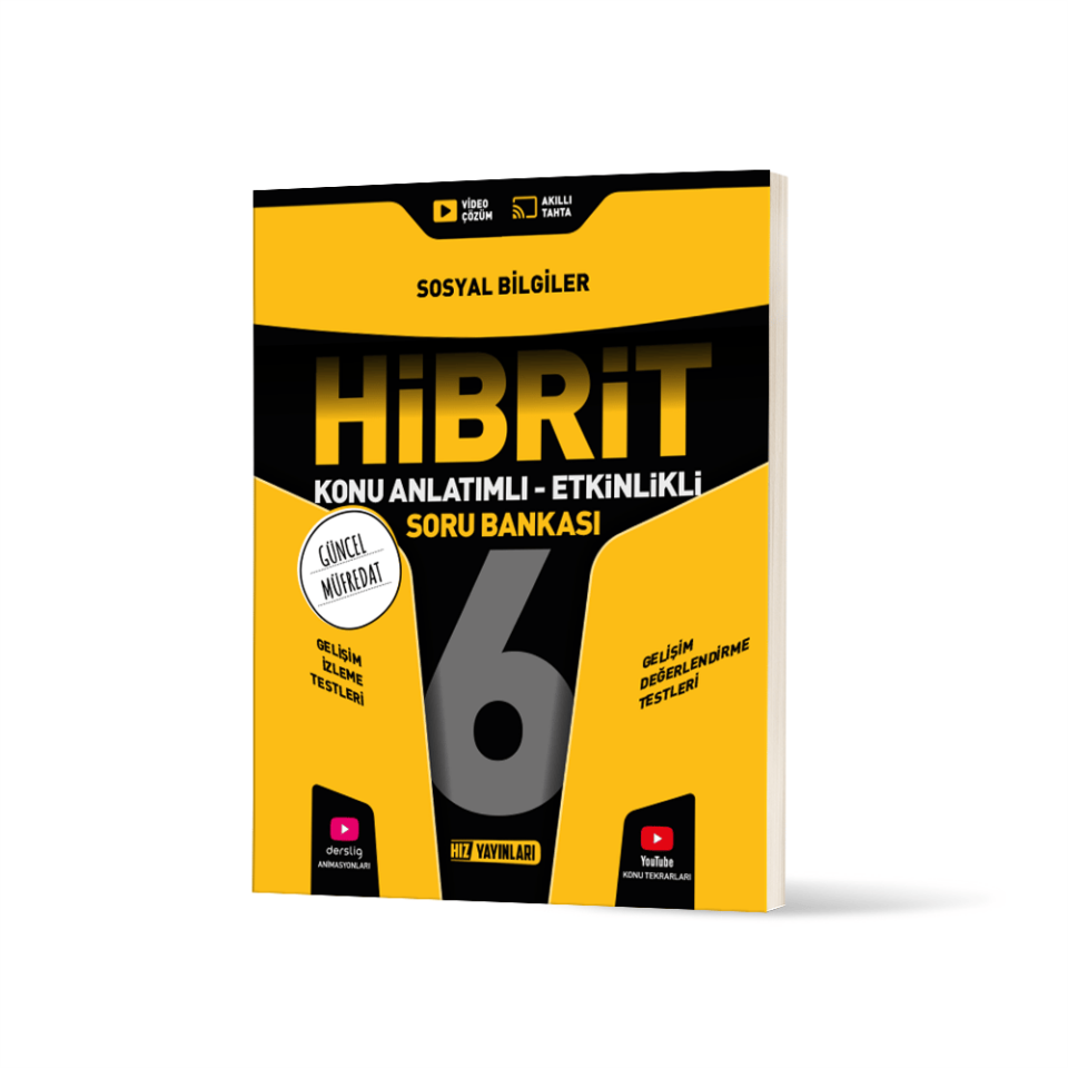 Hız Yayınları 6. Sınıf Hibrit Sosyal Bilgiler Soru Bankası