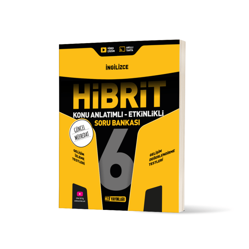 Hız Yayınları 6. Sınıf Hibrit İngilizce Soru Bankası