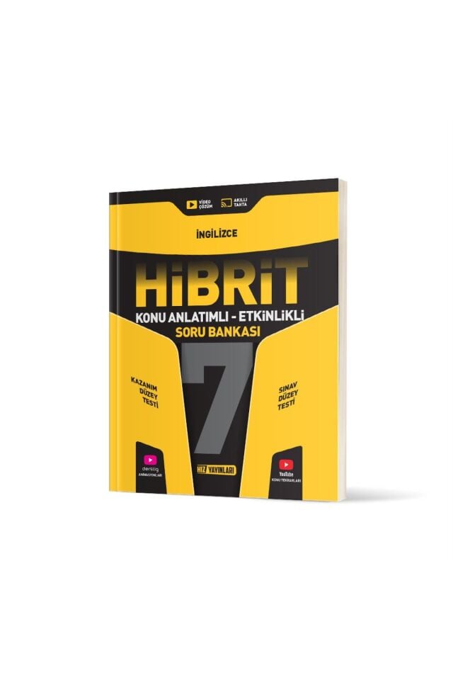 Hız Yayınları 7. Sınıf Hibrit İngilizce Soru Bankası