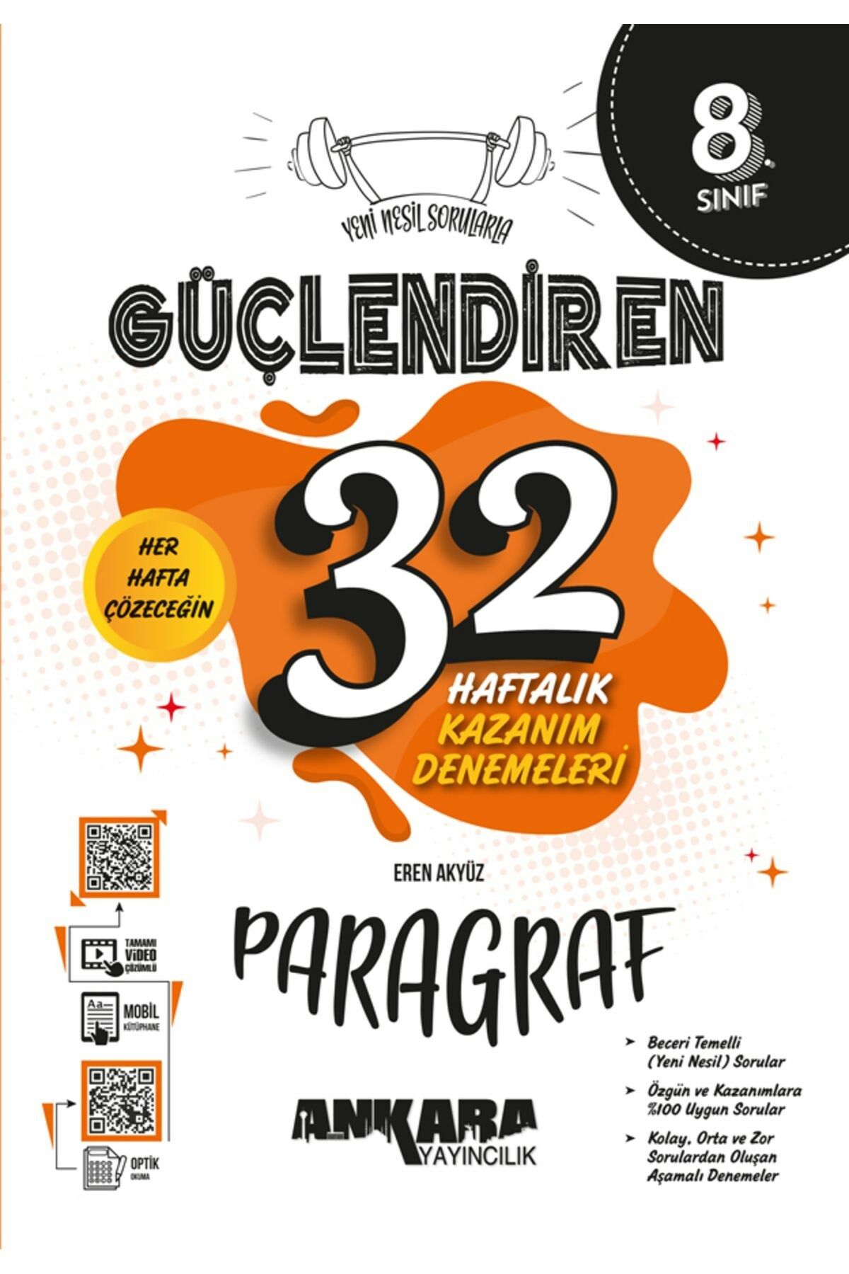 8.Sınıf Güçlendiren 32 Haftalık Paragraf Kazanım Denemeleri