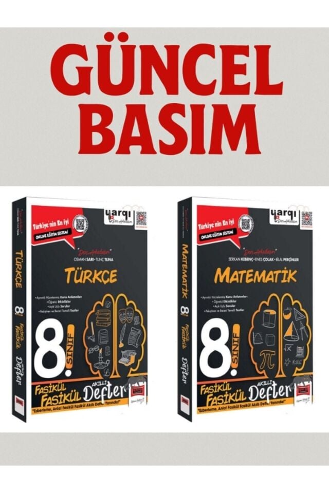 Yargı Yayınları Ders Arkadaşım Fasikül Seti 8. Sınıf Türkçe ve Matematik