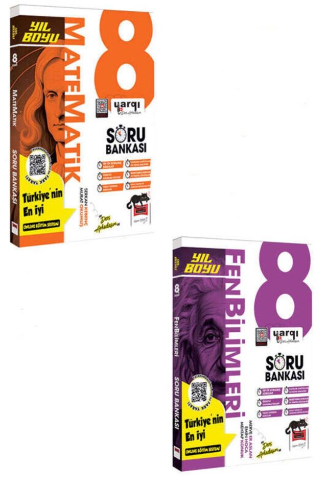 Yargı Yayınları 8. Sınıf Yıl Boyu Soru Bankası Seti Matematik Fen