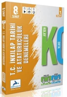 Paraf Yayınları 8. Sınıf KO T.C. İnkılap Tarihi ve Atatürkçülük Denemeleri 1. Kitap