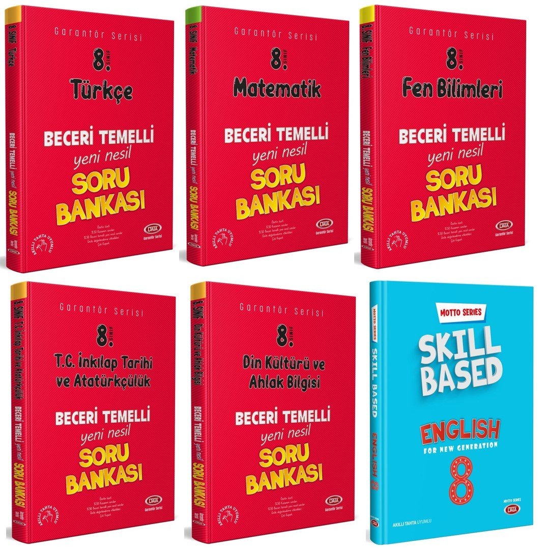 Data Yayınları 8. Sınıf 6'lı Beceri Temelli Soru Bankası(T-M-F-S-D-İ)
