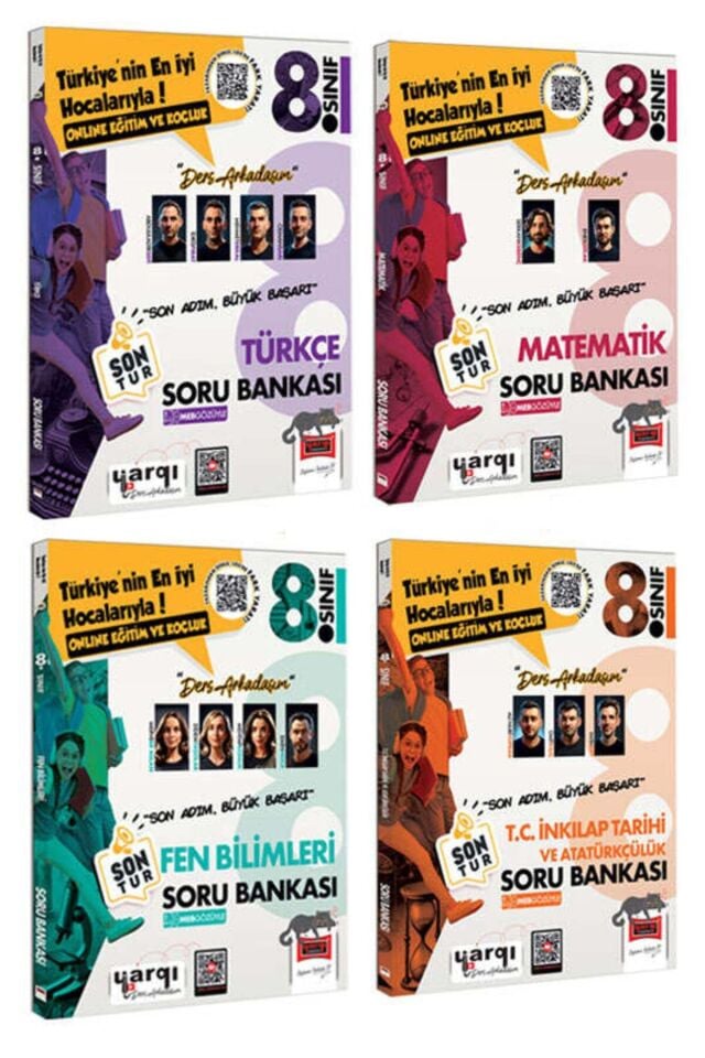 Yargı Yayınları 8. Sınıf Son Tur Soru Bankası Seti Türkçe Matematik Fen İnkılap