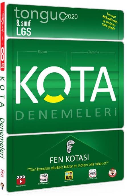 Tonguç Akademi Yayınları 8.Sınıf Fen Bilimleri Kota Denemeleri