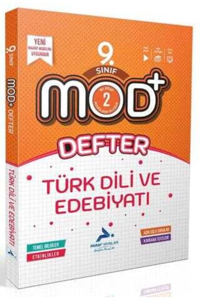 Paraf Yayınları 9. Sınıf Mod+ Türk Dili ve Edebiyatı Defteri