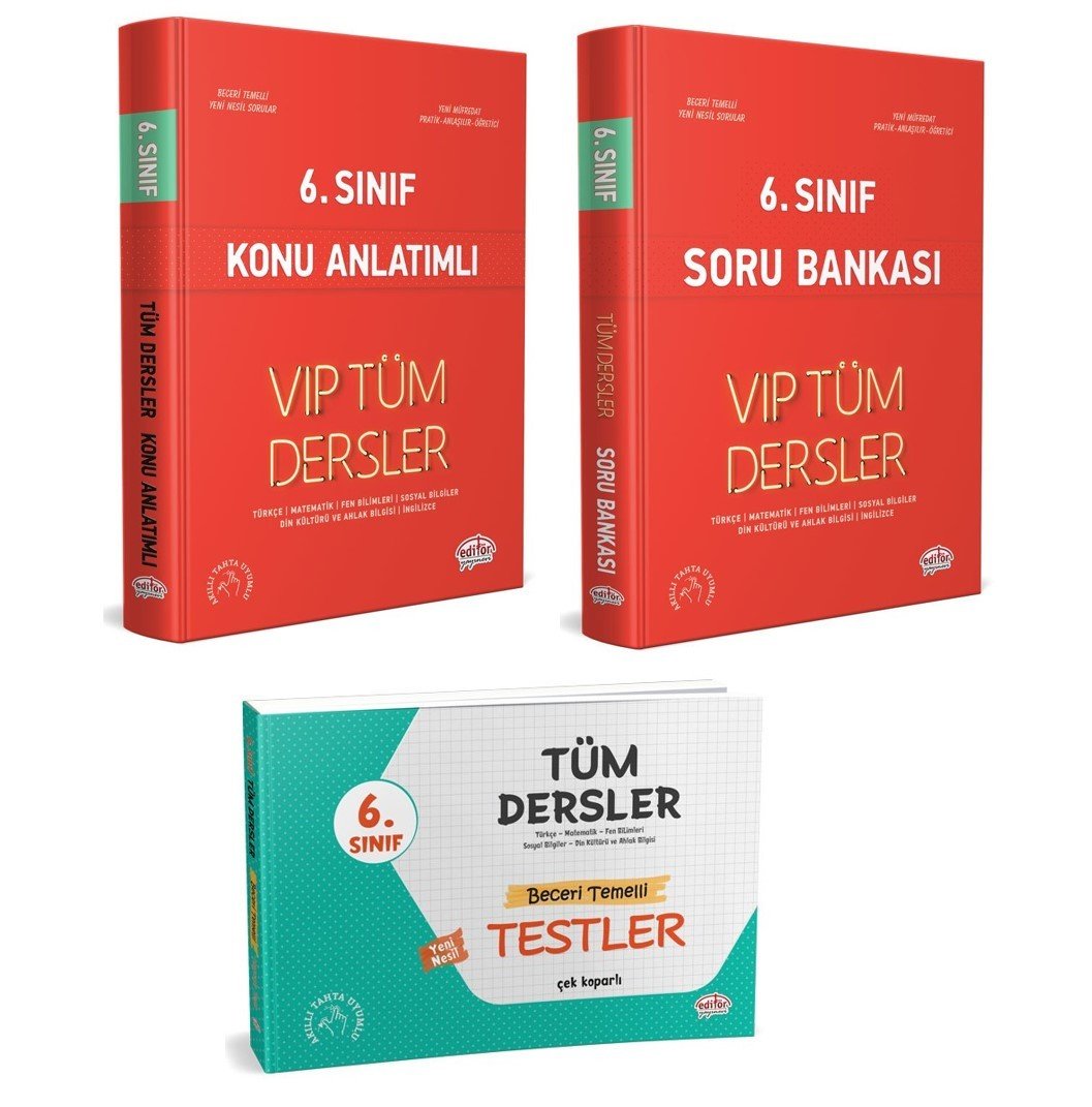 Editör Yayınları 6. Sınıf 3'lü Konu-Soru Fırsat Seti