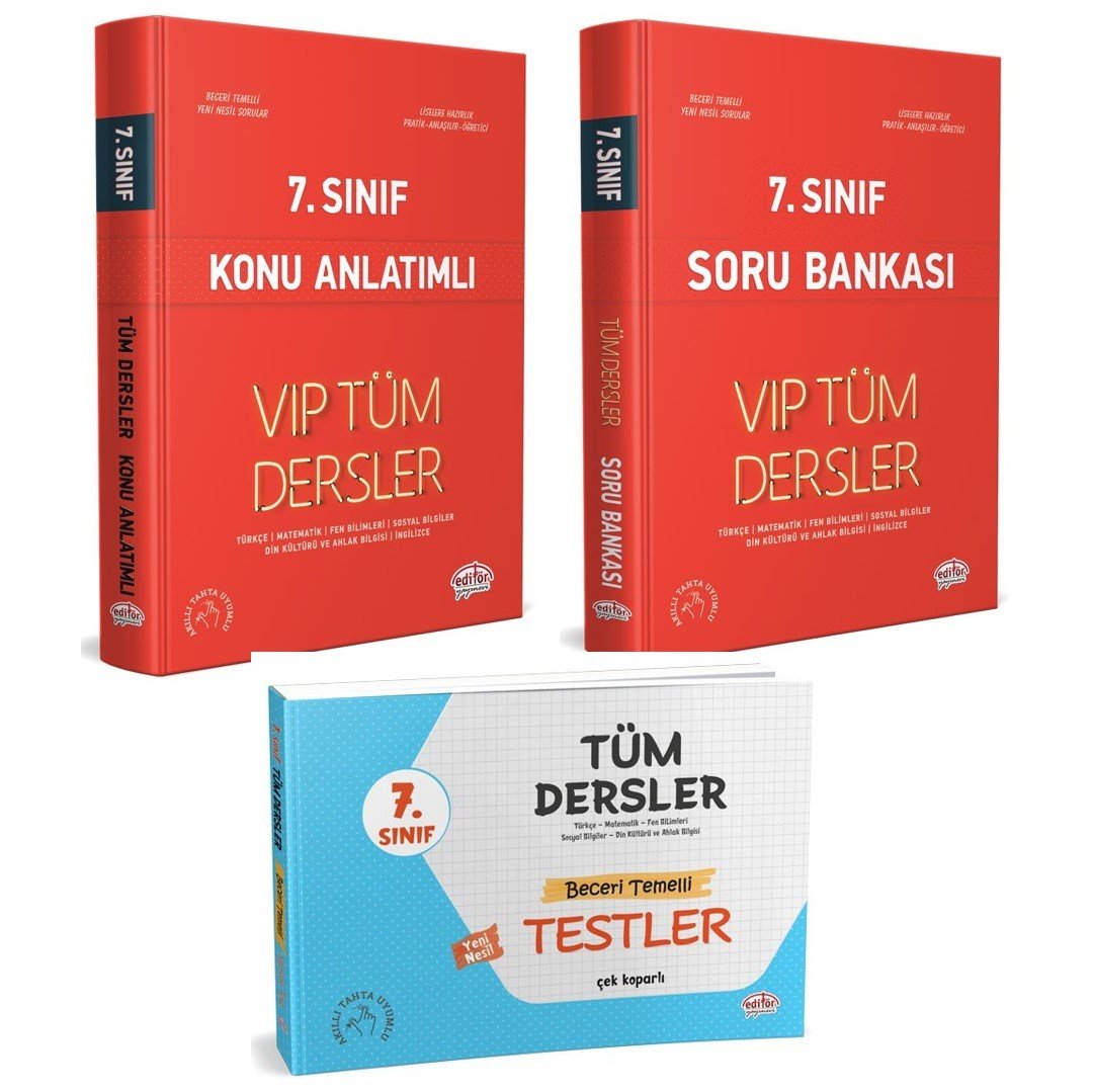 Editör Yayınları 7. Sınıf 3'lü Konu-Soru Fırsat Seti