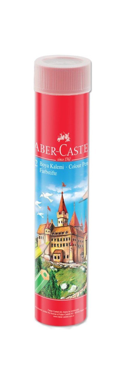 Faber Castell 12'li Kuru Boya Kalemi Teneke Kutu