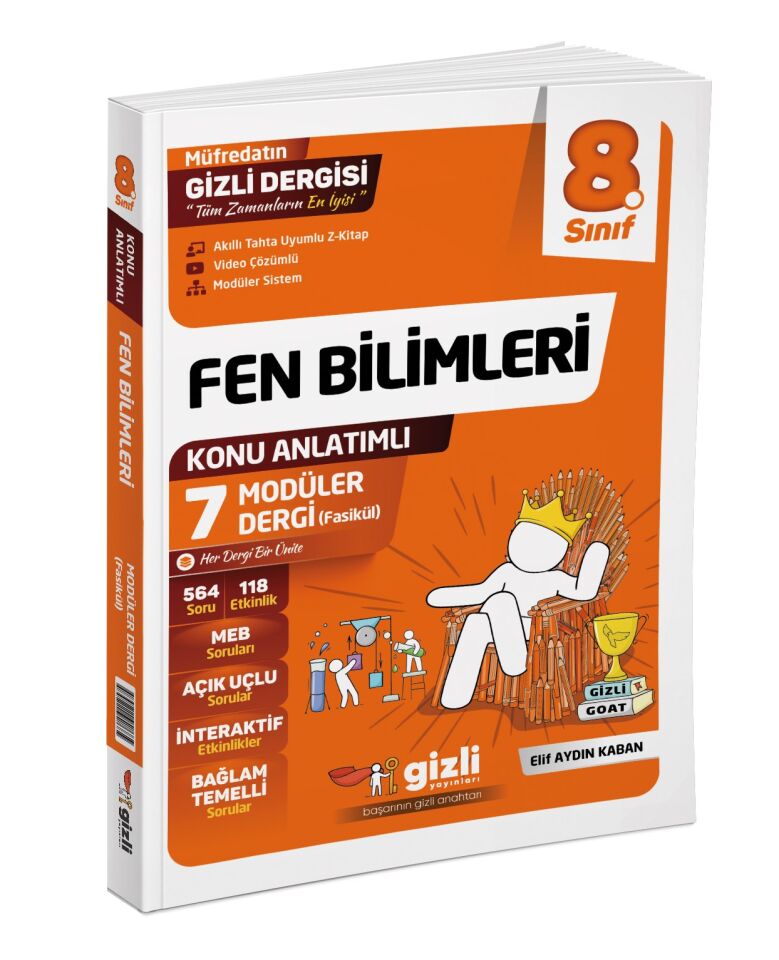 Gizli Yayınları 8. Sınıf Fen Bilimleri Konu Anlatımlı Modüler Dergi