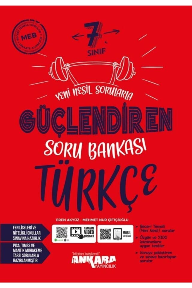 Ankara Yayıncılık 7. Sınıf Güçlendiren Soru Bankası Seti 3 Kitap (T-M-F)