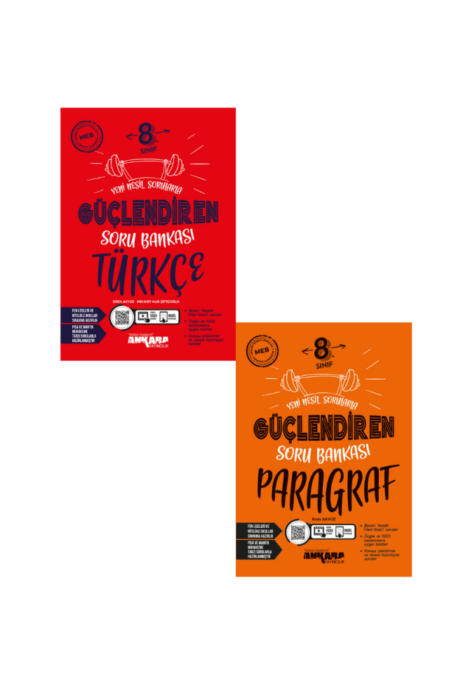 Ankara Yayıncılık 8. Sınıf Güçlendiren Soru Bankası Seti 2 Kitap (P-T)