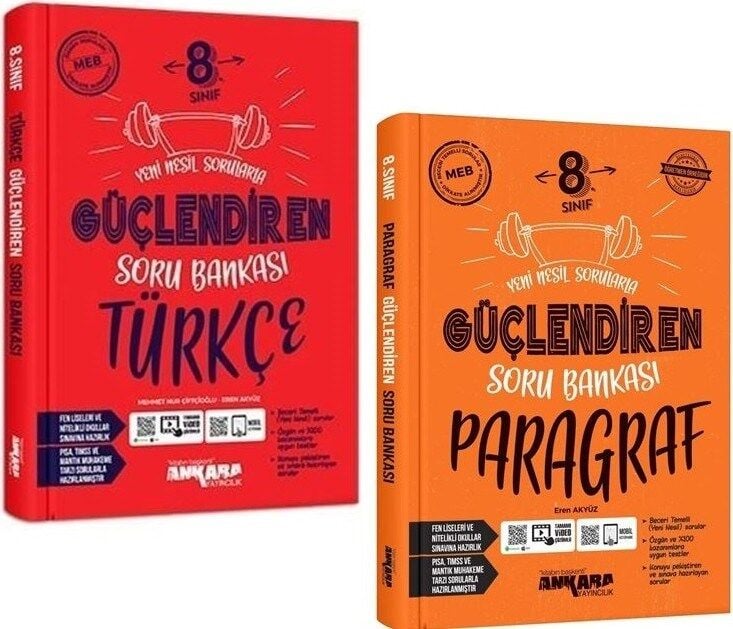 Ankara Yayıncılık 8. Sınıf Güçlendiren Soru Bankası Seti 2 Kitap (P-T)