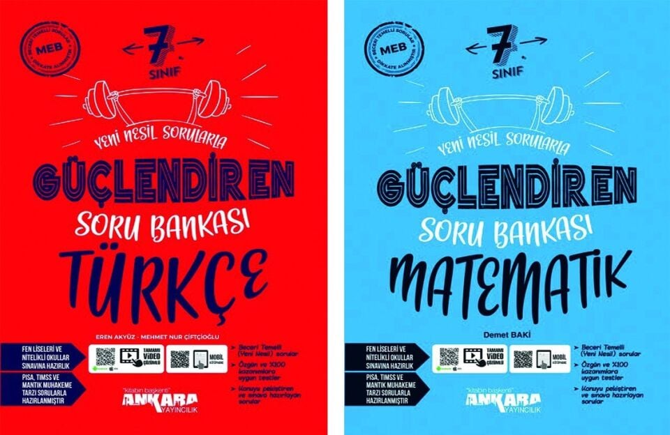 Ankara Yayıncılık 7. Sınıf Güçlendiren Soru Bankası Seti 2 Kitap (T-M)