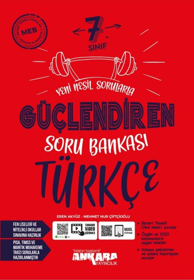 Ankara Yayıncılık 7. Sınıf Güçlendiren Soru Bankası Seti 2 Kitap (T-M)