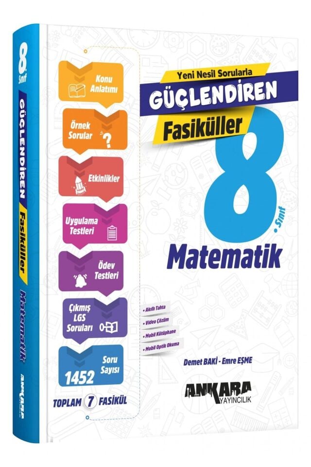 Ankara Yayıncılık 8. Sınıf Matematik Güçlendiren Fasiküller (7 Fasikül)