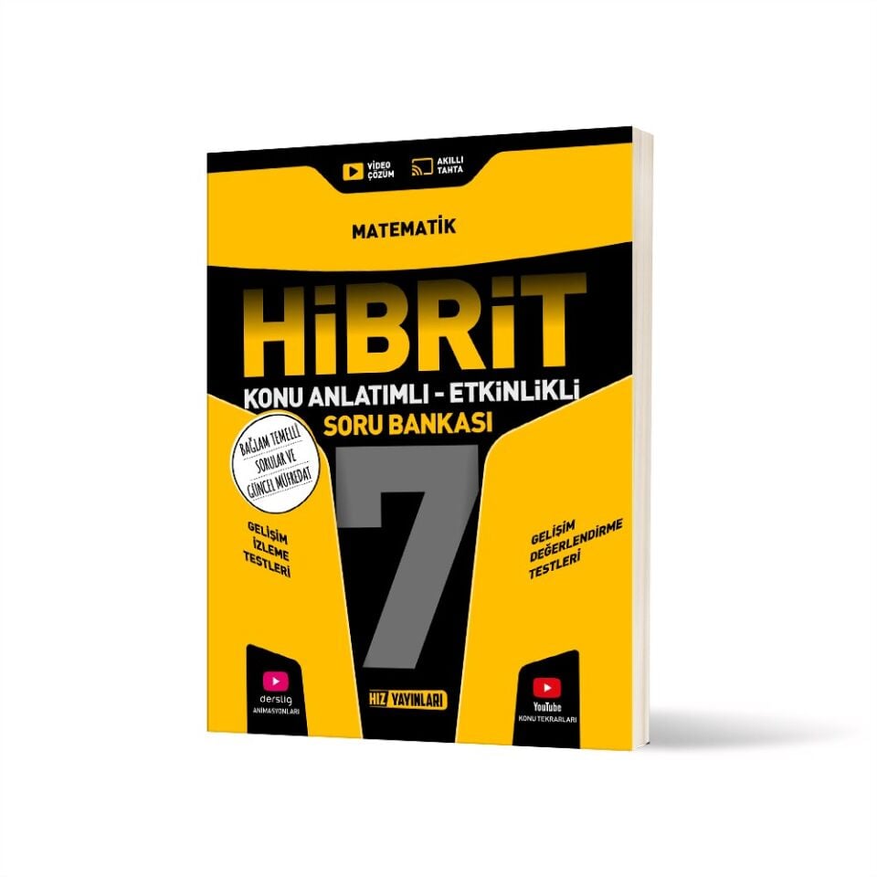 Hız Yayınları 7. Sınıf Hibrit Matematik Konu Anlatımlı Etkinlikli Soru Bankası