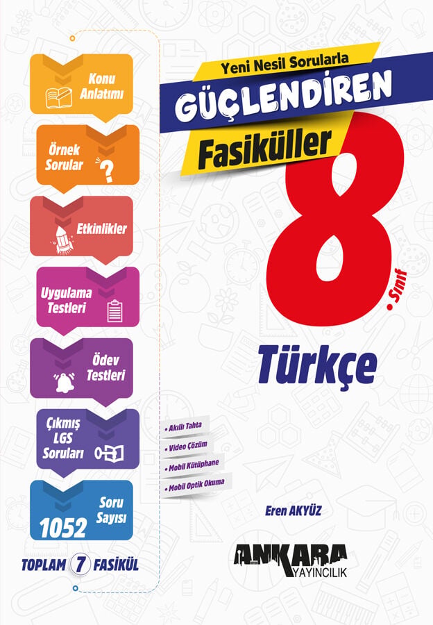 Ankara Yayıncılık 8. Sınıf Türkçe Güçlendiren Fasiküller (7 Fasikül)