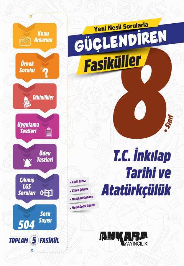 Ankara Yayıncılık 8. Sınıf İnkılap Tarihi Güçlendiren Fasiküller (5 Fasikül)