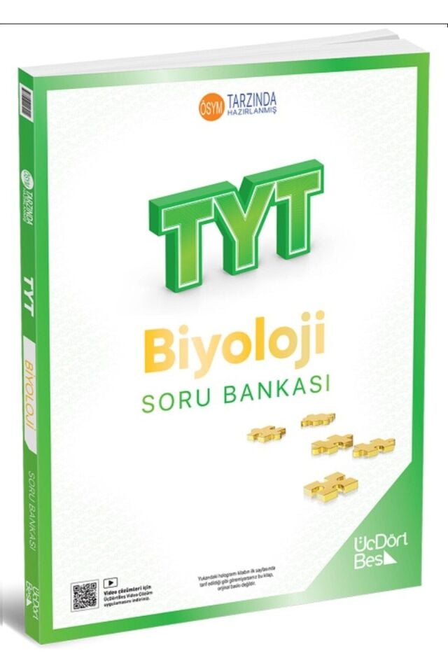 ÜçDörtBeş Yayınları TYT Biyoloji Soru Bankası