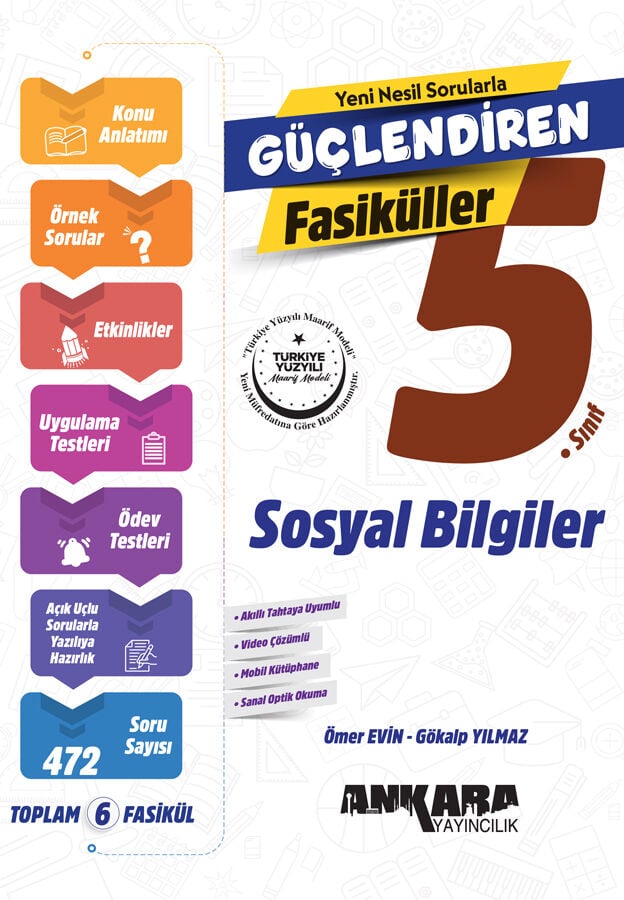 Ankara Yayıncılık 5. Sınıf Sosyal Bilgiler Güçlendiren Fasiküller (6 Fasikül)