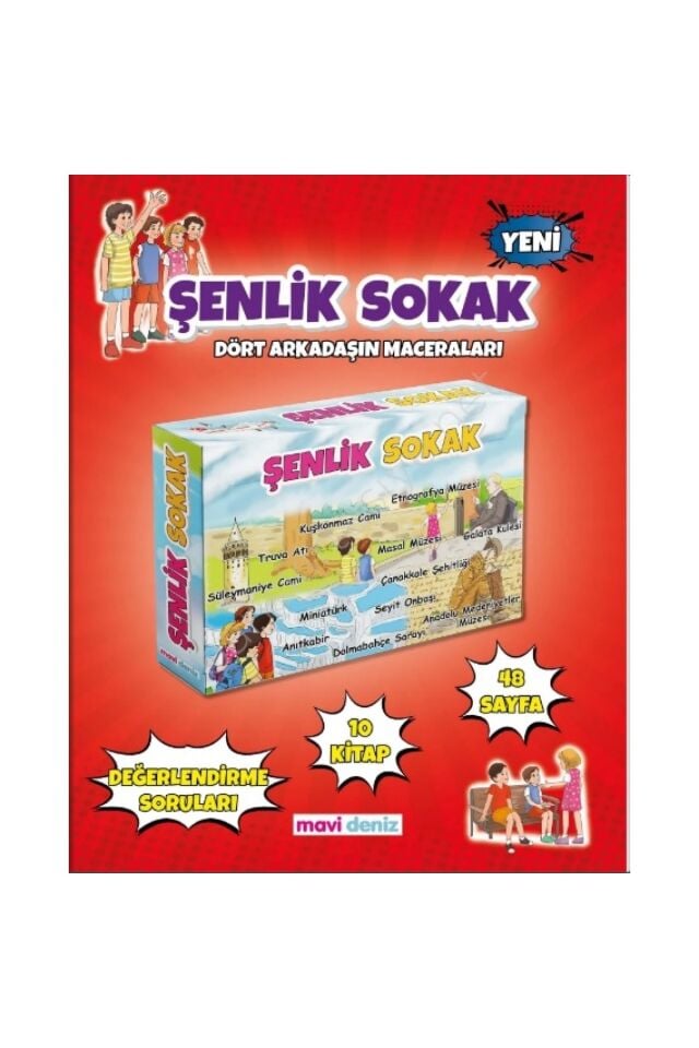 Mavi Deniz Yayınları Şenlik Sokak Dört Arkadaşın Maceraları Hikaye Seti