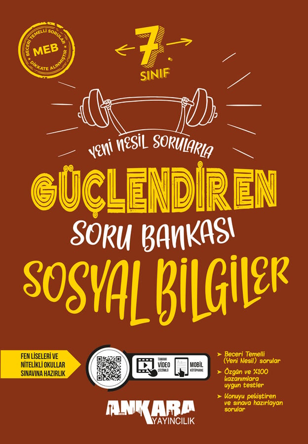 Ankara Yayıncılık 7. Sınıf Sosyal Bilgiler Güçlendiren Soru Bankası