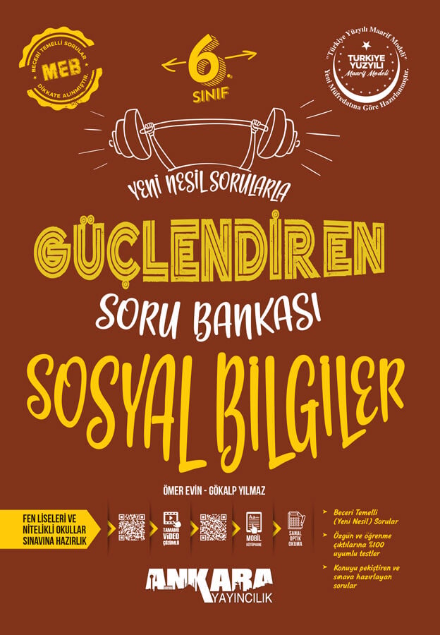 Ankara Yayıncılık 6. Sınıf Sosyal Bilgiler Güçlendiren Soru Bankası