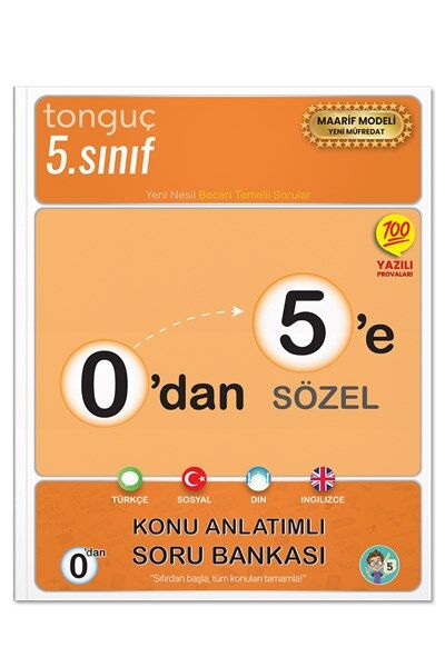 Tonguç Akademi 5. Sınıf 0'dan 5'e Sözel Konu Anlatımlı Soru Bankası