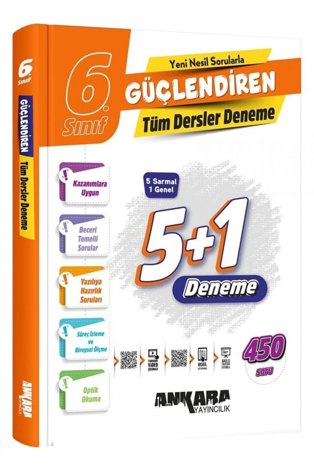 Ankara Yayıncılık 6. Sınıf Tüm Dersler Güçlendiren Deneme 5+1