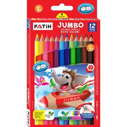 Fatih 12 Renk Jumbo Boya Kalemi