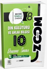 Günay 8. Sınıf Din Kültürü 1. Dönem 10'lu Denemeler