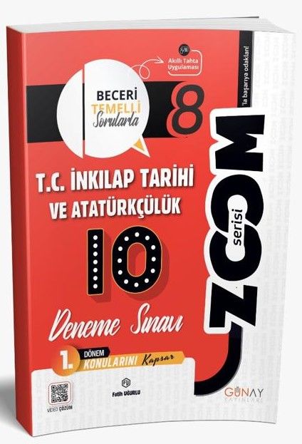 Günay 8. Sınıf İnkılap Tarihi 1. Dönem 10'lu Denemeler