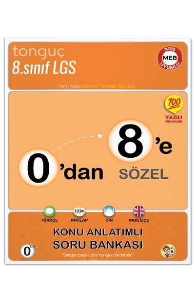 Tonguç Akademi 8. Sınıf 0'dan 8'e Sözel Konu Anlatımlı Soru Bankası