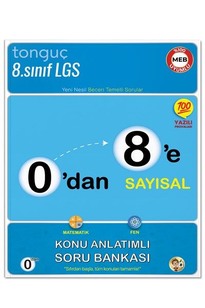 Tonguç Akademi 8. Sınıf 0'dan 8'e Sayısal Konu Anlatımlı Soru Bankası