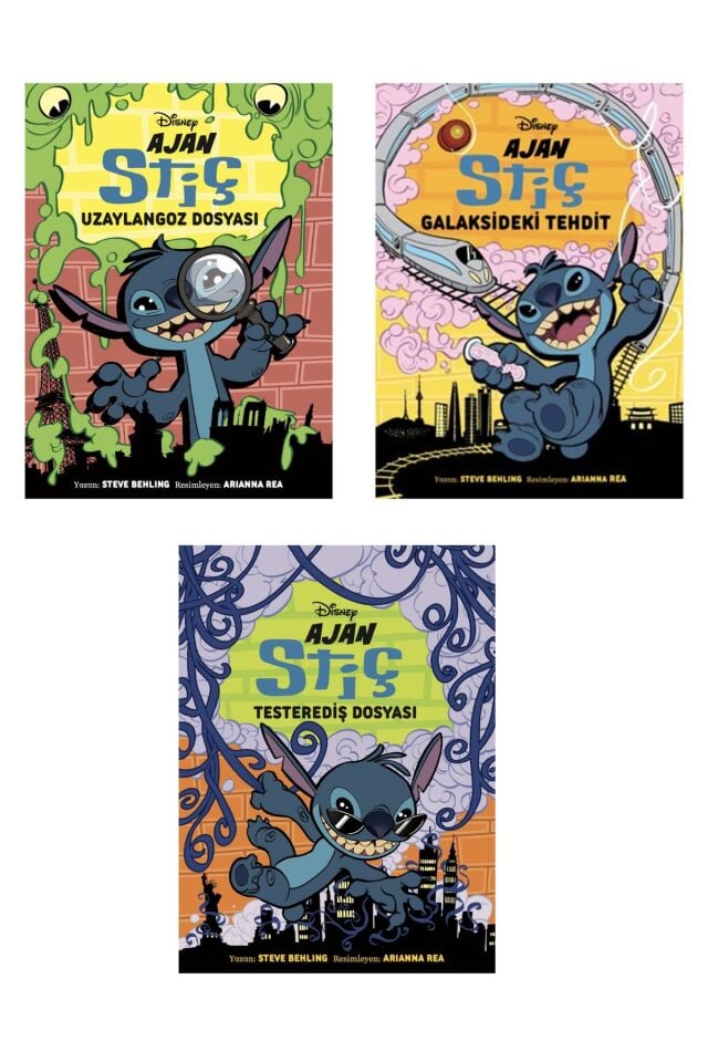 Disney Ajan Stiç-Testerediş Dosyası-Uzaylangoz Dosyası-Galaksideki Tehdit 3 Kitap Set