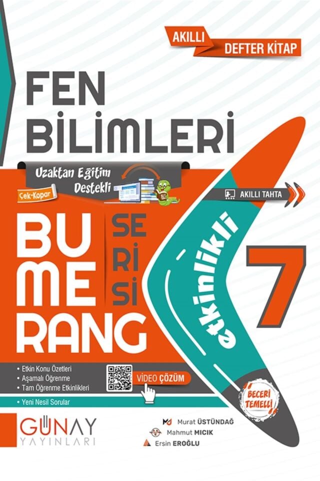 7. Sınıf Bumerang Defter Seti 4 Kitap (T-M-F-S)