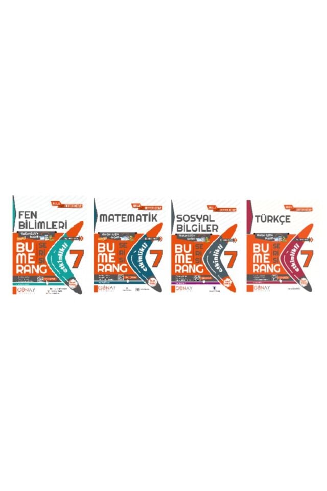 7. Sınıf Bumerang Defter Seti 4 Kitap (T-M-F-S)