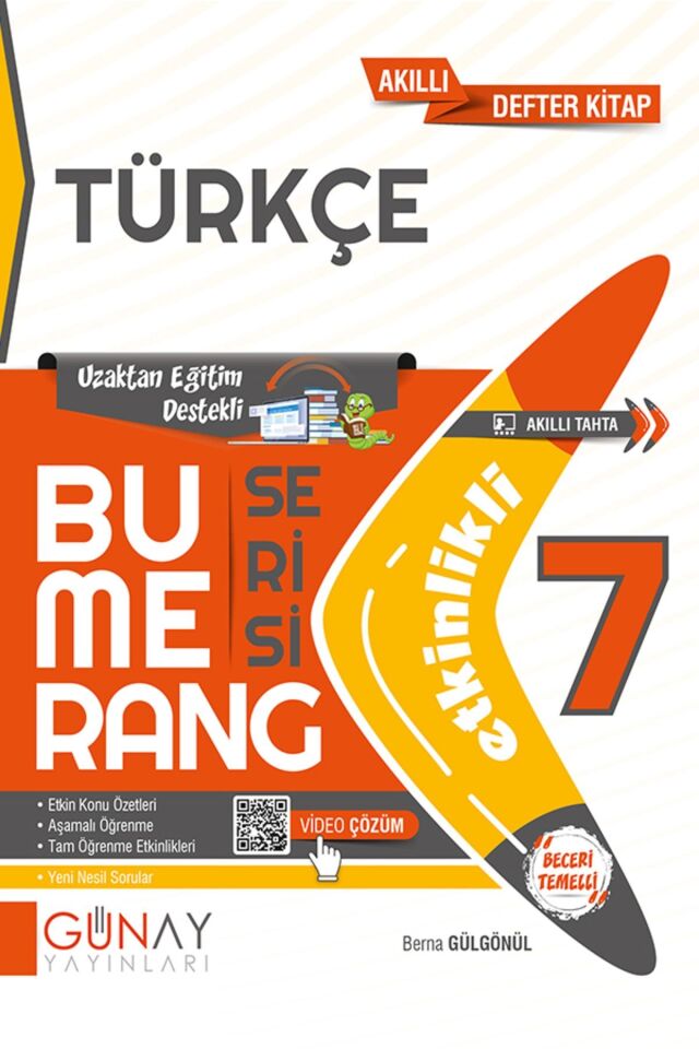 Günay Yayınları 7. Sınıf Bumerang Defter Seti 3 Kitap (T-M-F)
