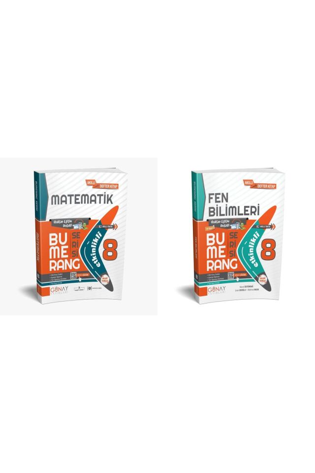 Günay Yayınları 8. Sınıf Bumerang Defter Seti 2 Kitap (M-F)