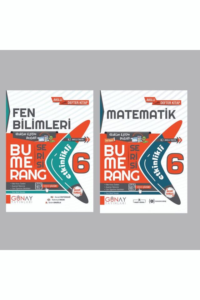 Günay Yayınları 6. Sınıf Bumerang Defter Seti 2 Kitap (M-F)