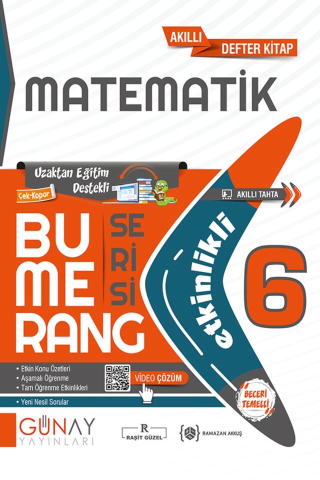 Günay Yayınları 6. Sınıf Bumerang Defter Seti 2 Kitap (M-F)
